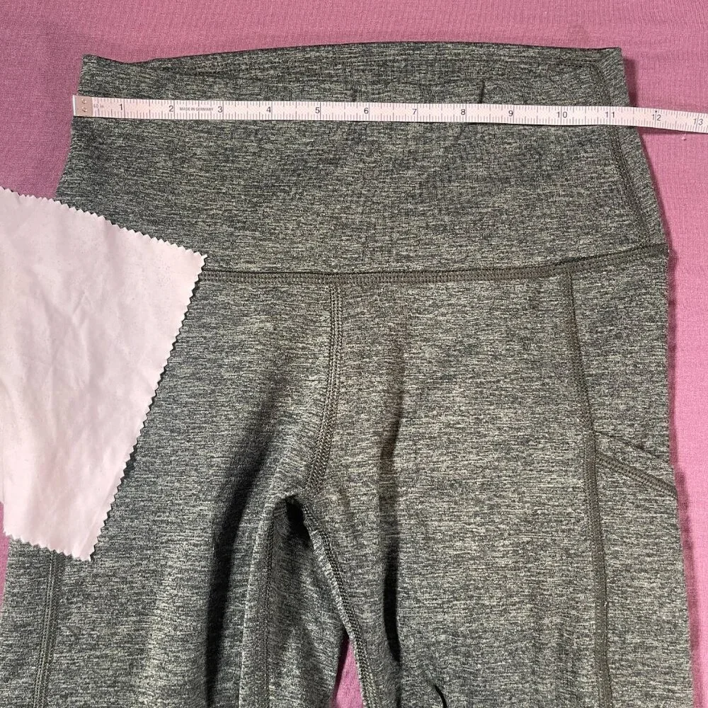 Aerie Chill Play Move Heathered Green Warm Legging with Pockets - Size Small
